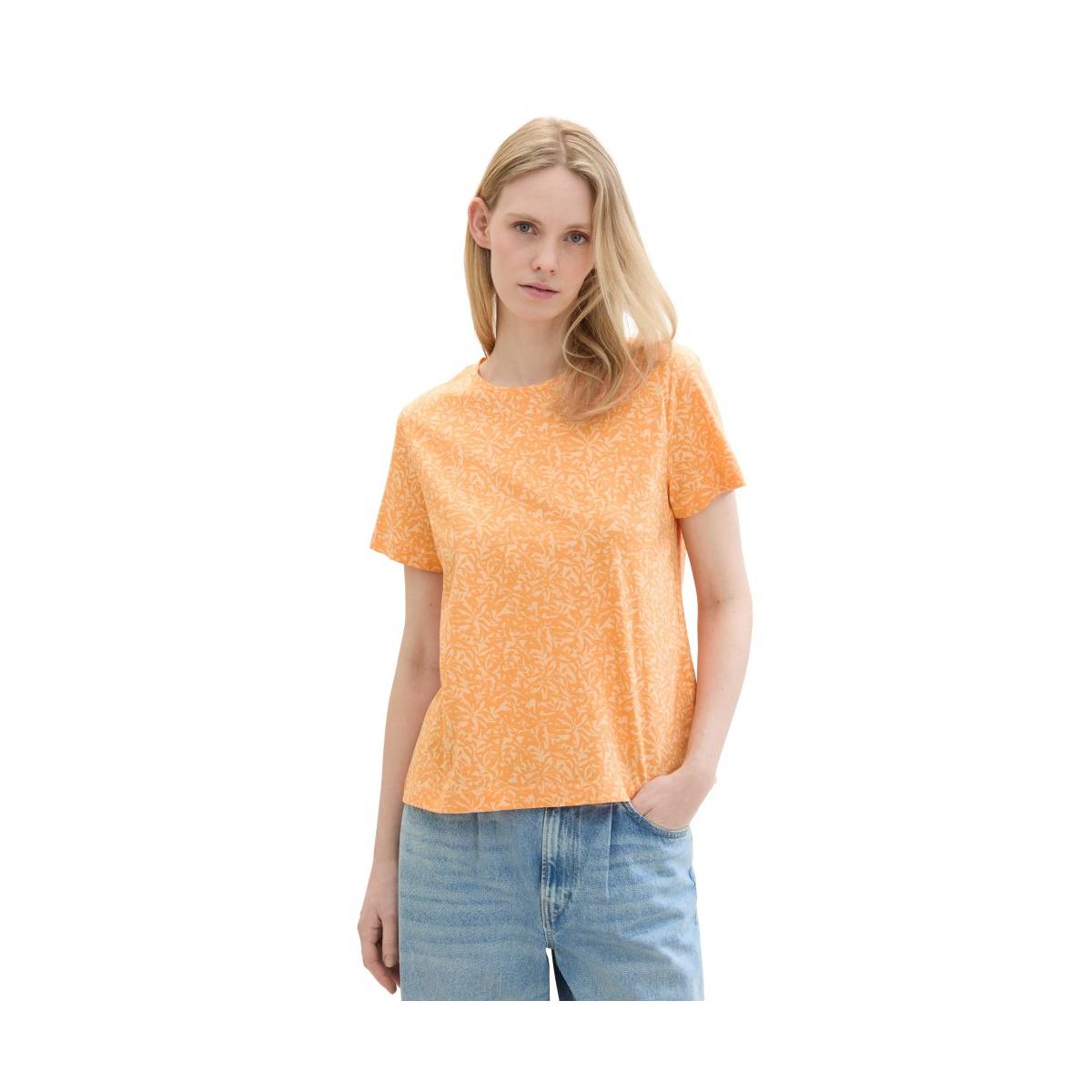 TOM TAILOR  t shirts oranje/color -  model 1040544 - Dameskleding t shirts oranje