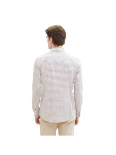 TOM TAILOR  hemden wit/multi -  model 1040123 - Herenkleding hemden wit
