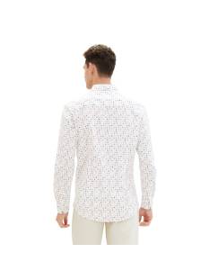 TOM TAILOR  hemden wit/multi -  model 1040116 - Herenkleding hemden wit