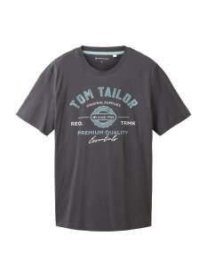 TOM TAILOR  t shirts donker grijs -  model 1037735 - Herenkleding t shirts grijs