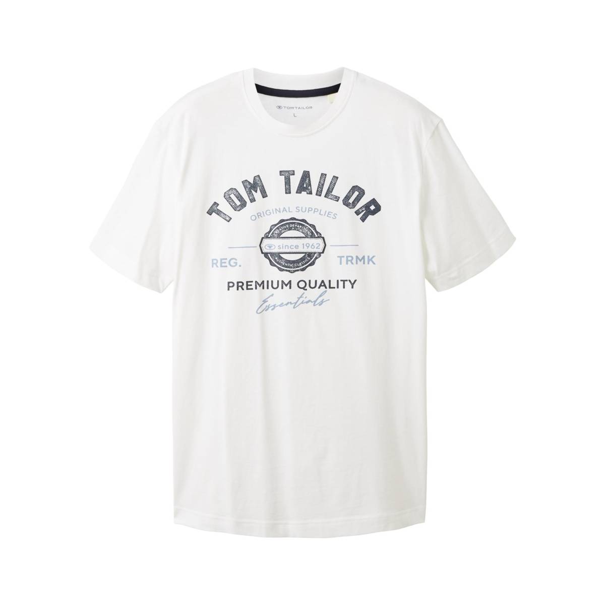 TOM TAILOR  t shirts wit -  model 1037735 - Herenkleding t shirts wit