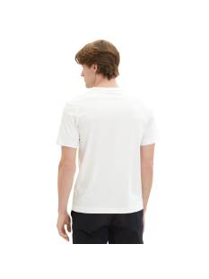 TOM TAILOR  t shirts wit -  model 1037735 - Herenkleding t shirts wit