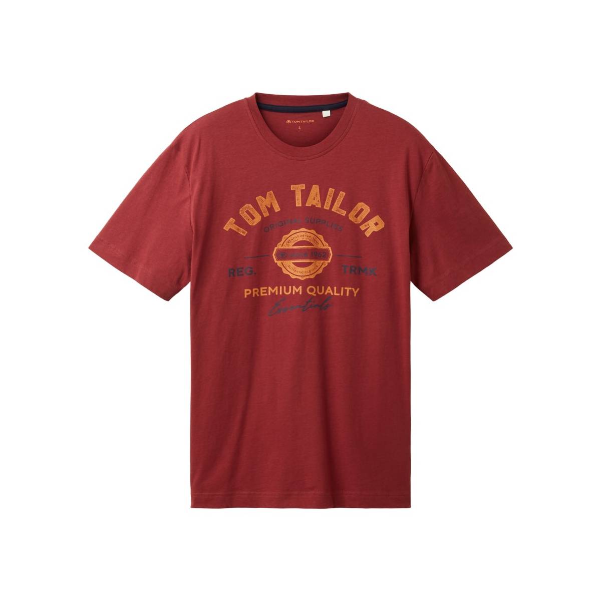 TOM TAILOR  t shirts donker rood -  model 1037735 - Herenkleding t shirts rood
