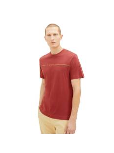 TOM TAILOR  t shirts donker rood -  model 1037803 - Herenkleding t shirts rood