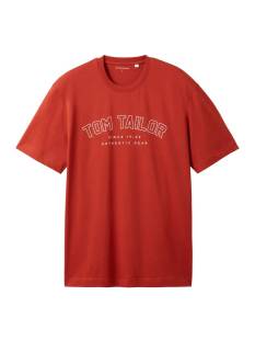 TOM TAILOR  t shirts roest -  model 1037736 - Herenkleding t shirts bruin