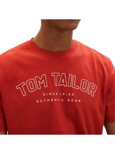 TOM TAILOR  t shirts roest -  model 1037736 - Herenkleding t shirts bruin