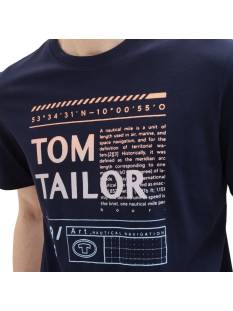 TOM TAILOR  t shirts donker blauw -  model 1040897 - Herenkleding t shirts blauw