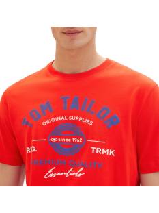 TOM TAILOR  t shirts rood -  model 1037735 - Herenkleding t shirts rood