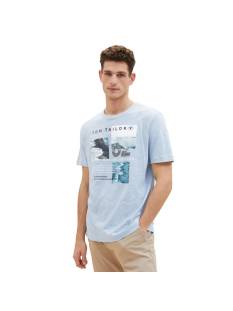 TOM TAILOR  t shirts licht blauw -  model 1040934 - Herenkleding t shirts blauw