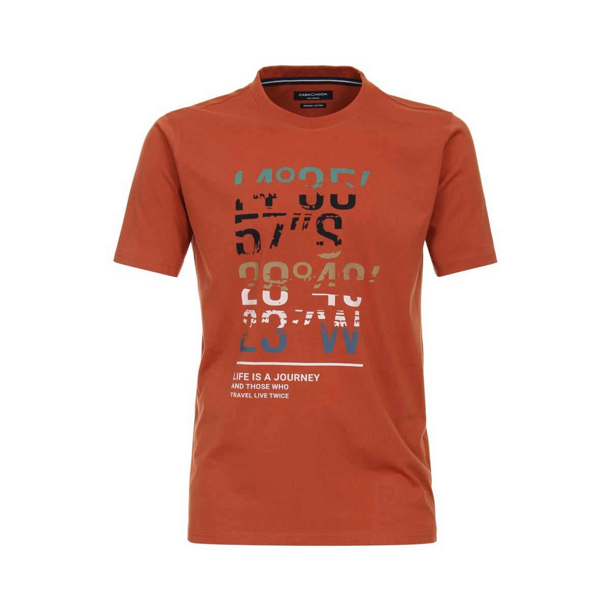CASA MODA  t shirts roest -  model 944188400 - Herenkleding t shirts bruin