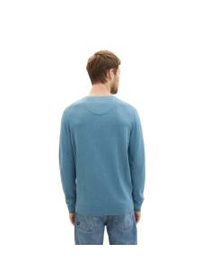 TOM TAILOR  tricot pull's en gilets donker turquoise/color -  model 1039806 - Herenkleding tricot pull's en gilets blauw