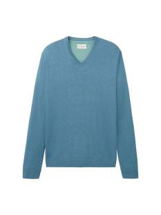 TOM TAILOR  tricot pull's en gilets donker turquoise/color -  model 1039806 - Herenkleding tricot pull's en gilets blauw