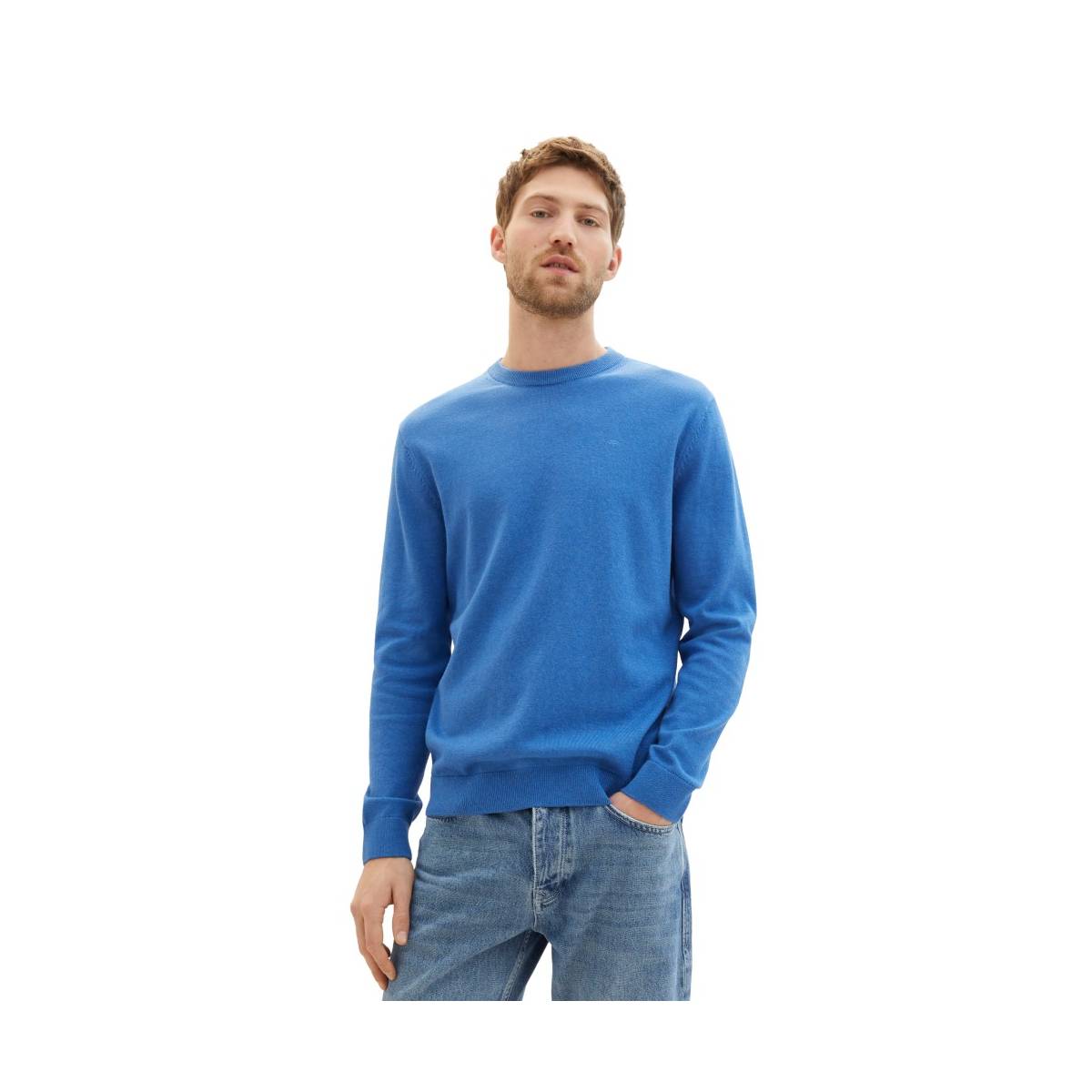 TOM TAILOR  tricot pull's en gilets cobalt -  model 1039810 - Herenkleding tricot pull's en gilets blauw