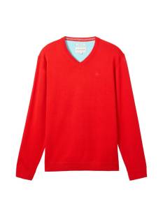 TOM TAILOR  tricot pull's en gilets rood -  model 1039811 - Herenkleding tricot pull's en gilets rood