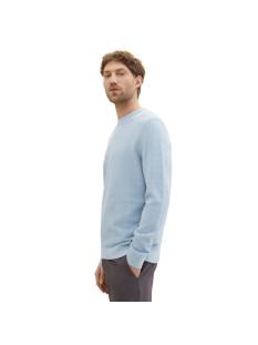 TOM TAILOR  tricot pull's en gilets licht blauw -  model 1041186 - Herenkleding tricot pull's en gilets blauw